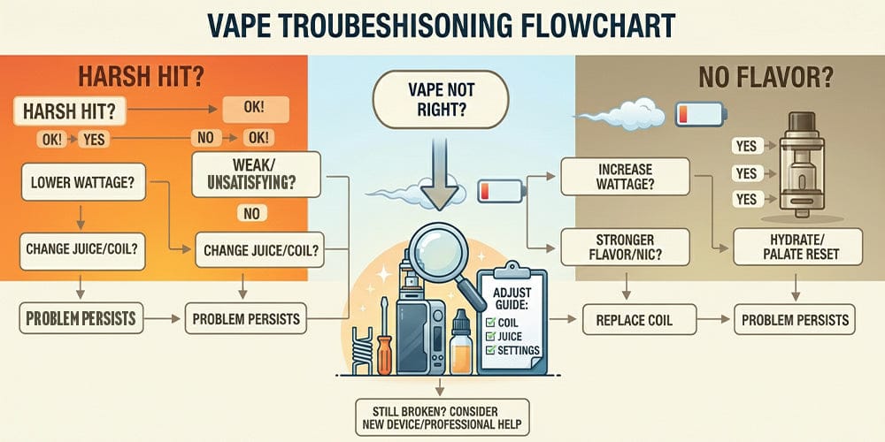 vape troubleshooting flowchart