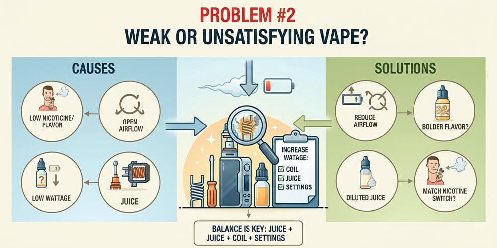 weak or unsatisfying vape problem fix